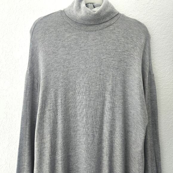REFORMATION Hazel Turtleneck Stretch Newton Gray Mini‎ Sweater Dress Tunic XL - Picture 3 of 7